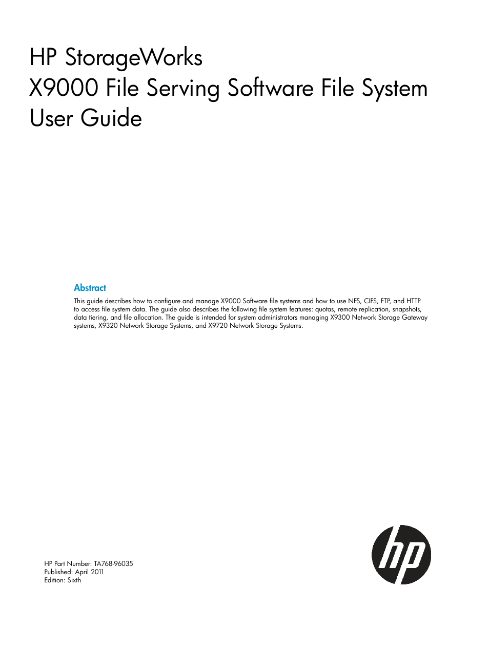 HP StoreAll Storage User Manual | 125 pages