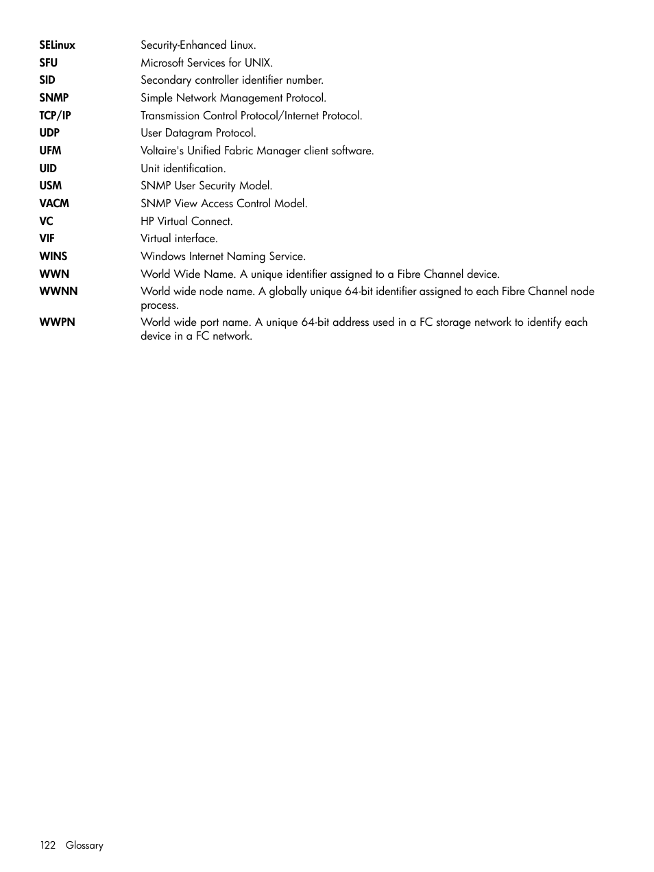 HP StoreAll Storage User Manual | Page 122 / 125