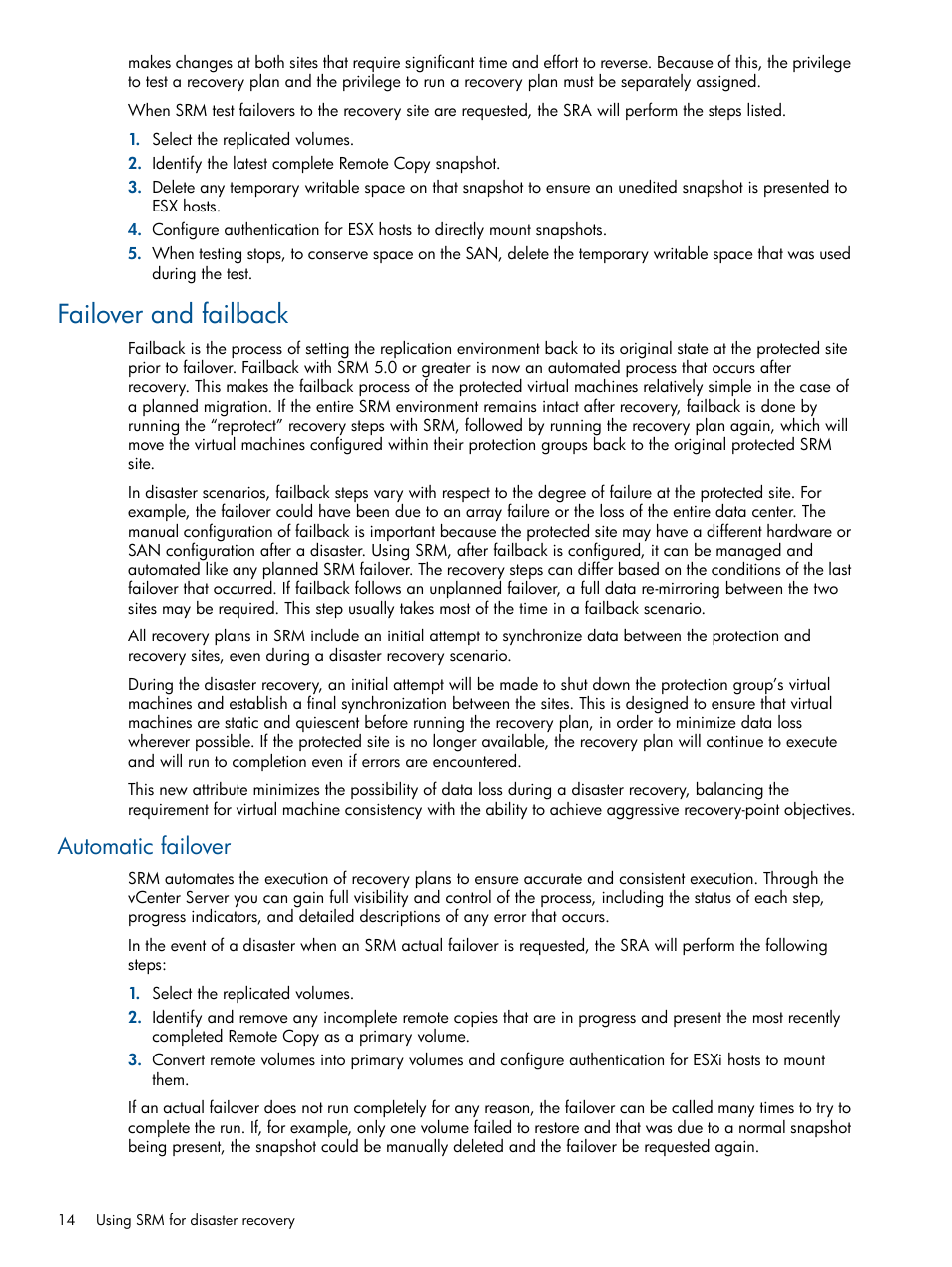 Failover and failback, Automatic failover | HP MSA 2040 SAN Storage User Manual | Page 14 / 34