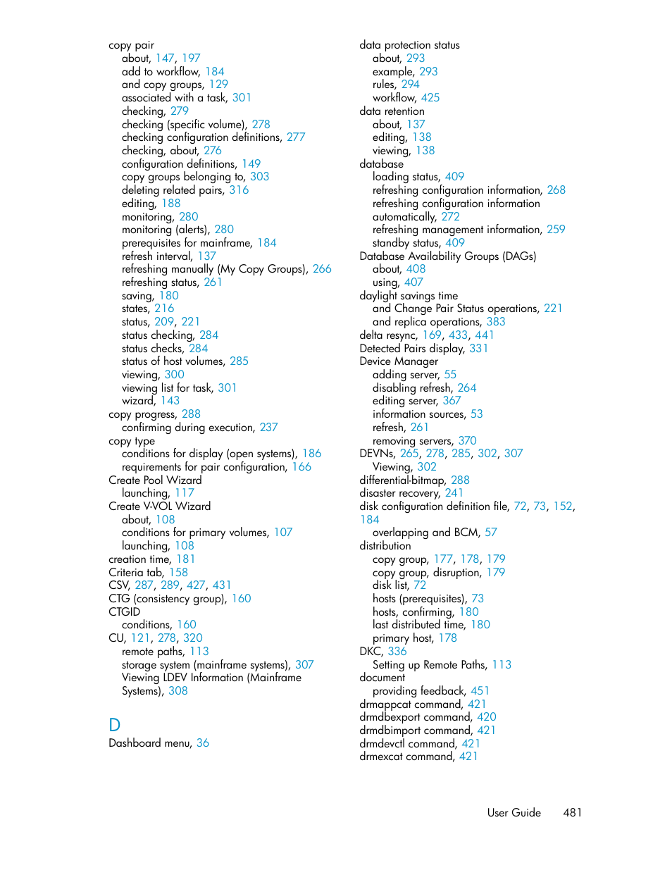 HP XP Command View Advanced Edition Software User Manual | Page 481 / 488