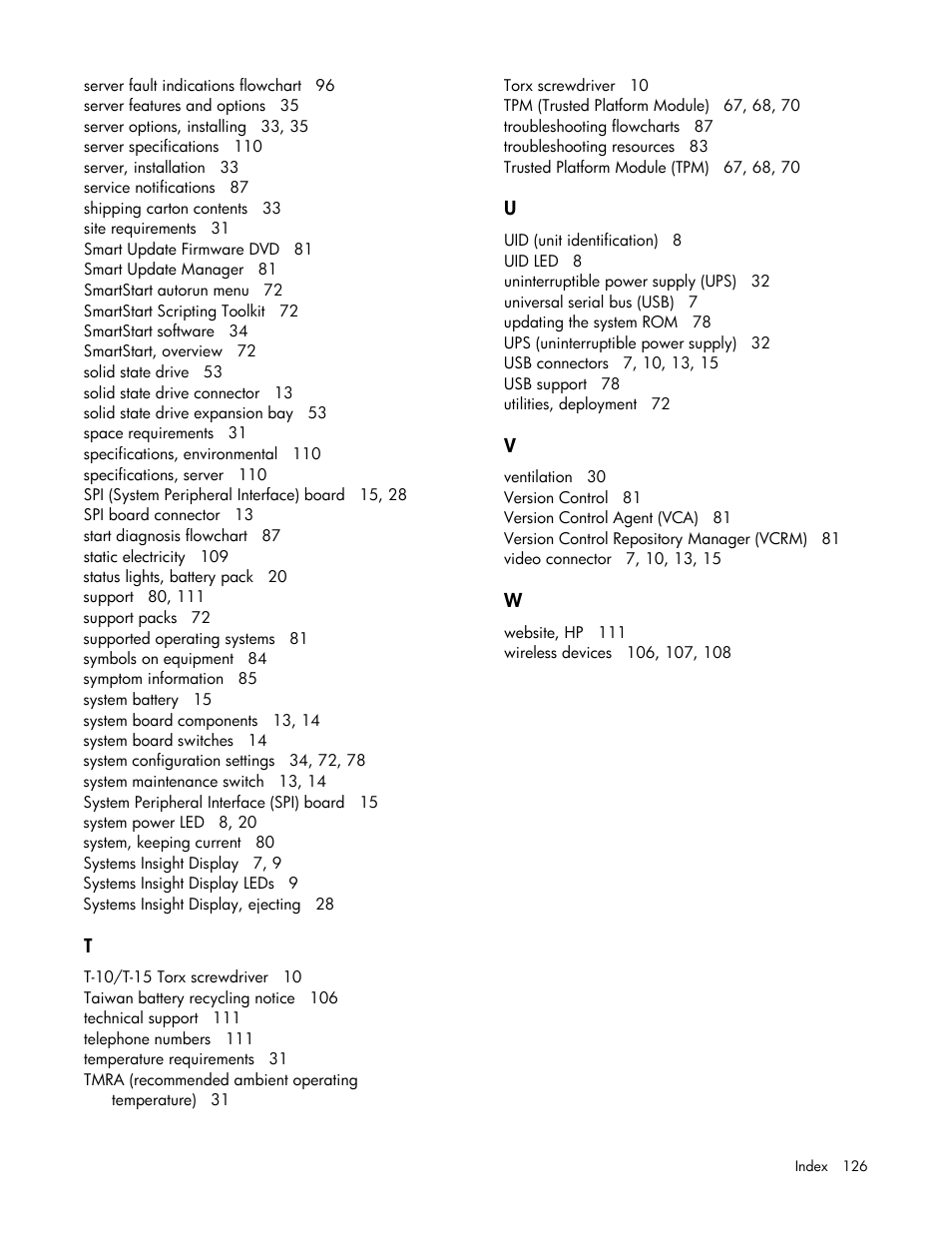 HP ProLiant DL585 G7 Server User Manual | Page 126 / 126