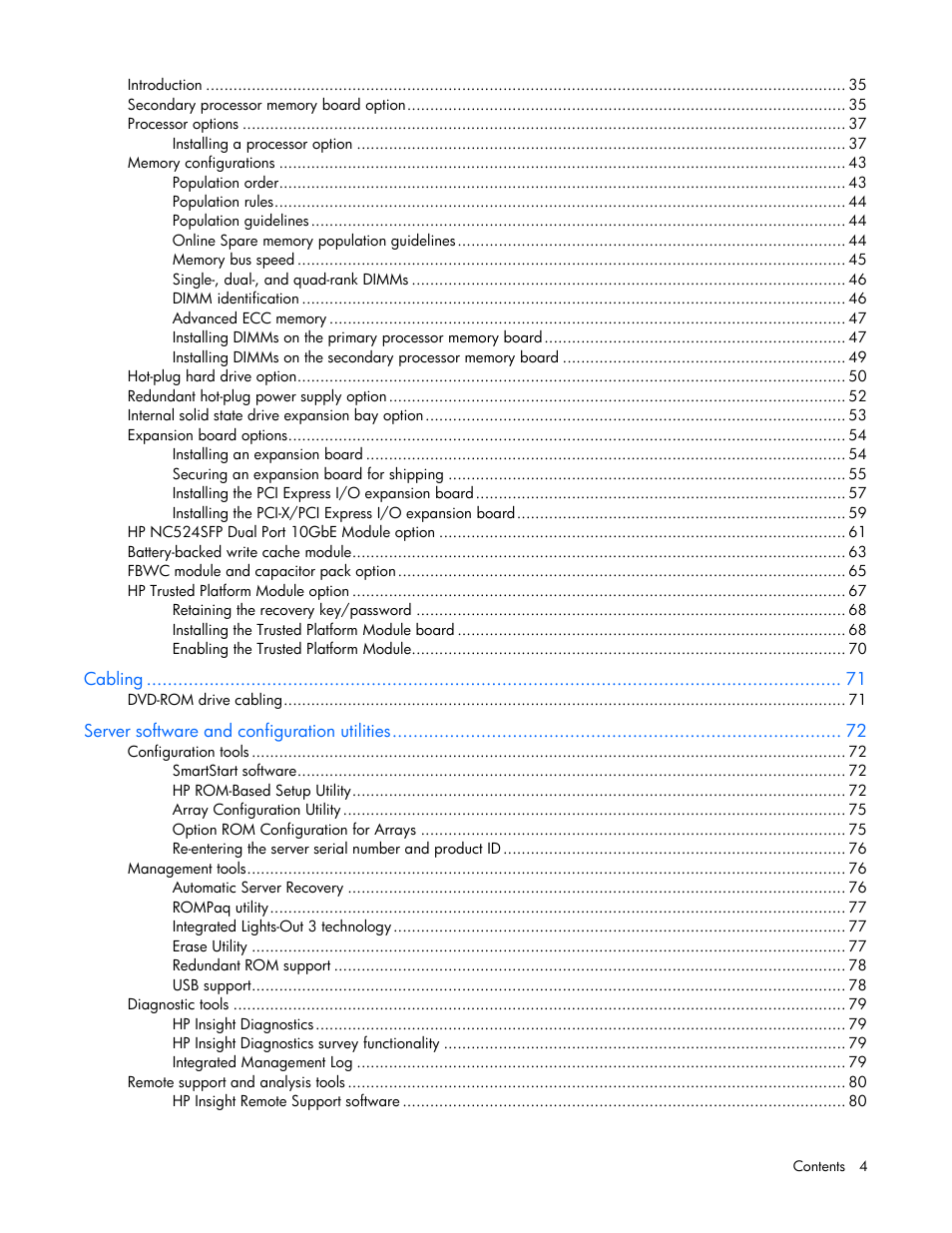 HP ProLiant DL585 G7 Server User Manual | Page 4 / 126