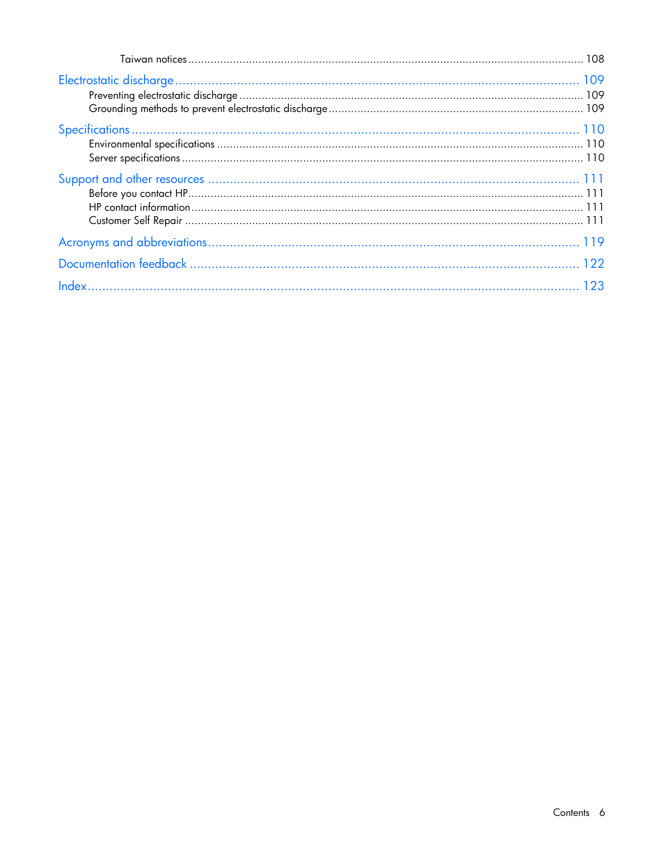 HP ProLiant DL585 G7 Server User Manual | Page 6 / 126