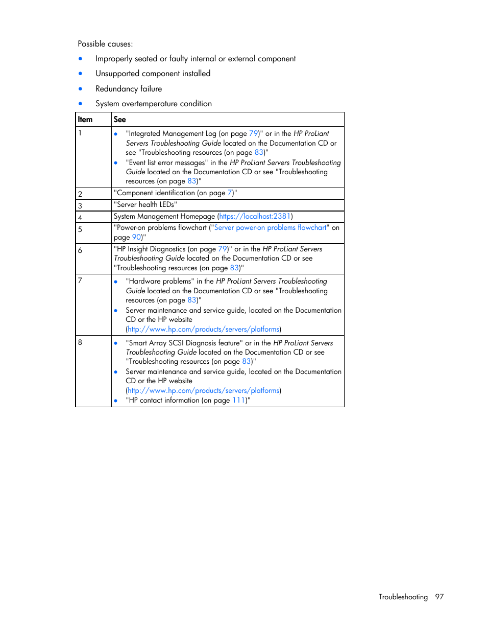 HP ProLiant DL585 G7 Server User Manual | Page 97 / 126