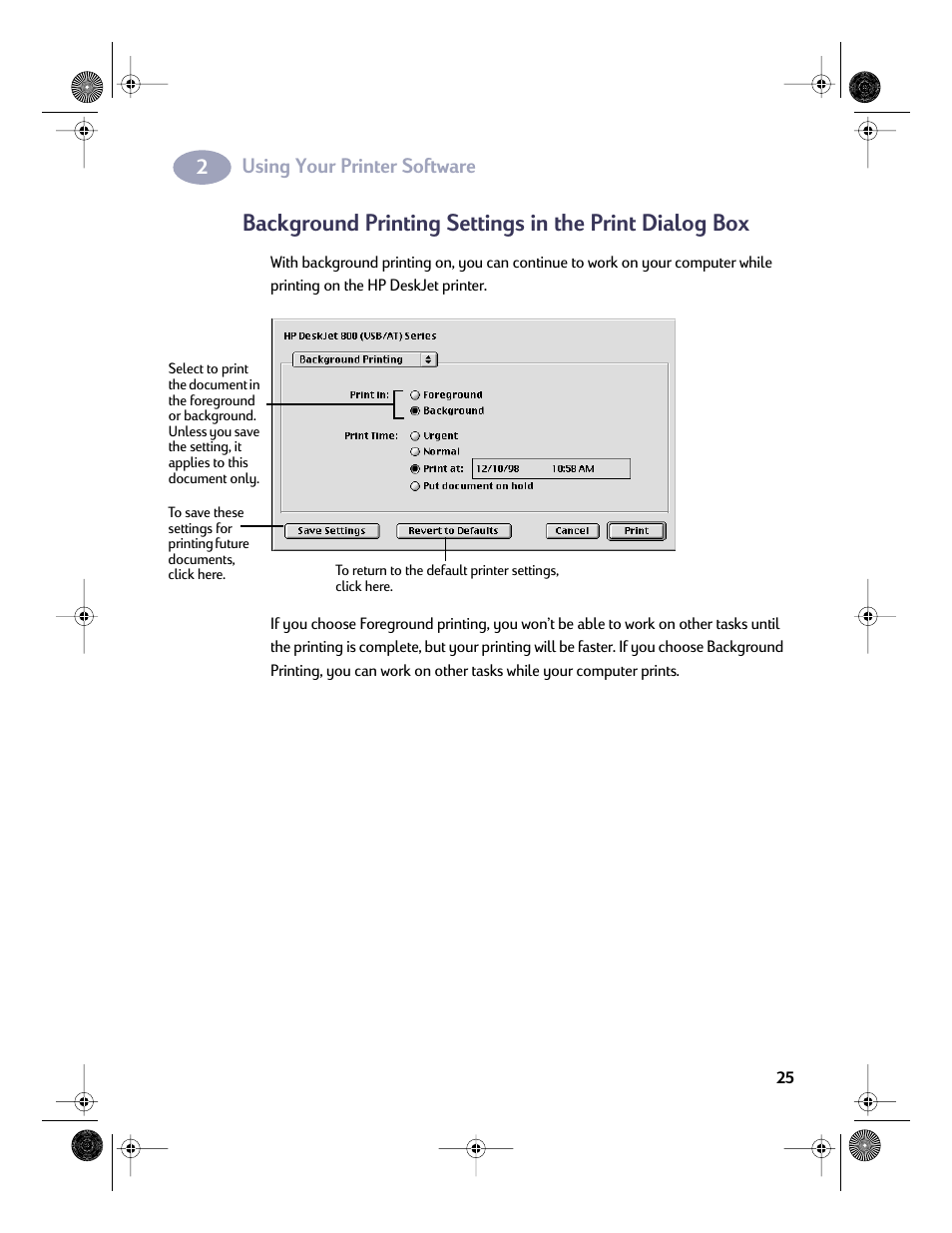 Using your printer software | HP Deskjet 832c Printer User Manual | Page 32 / 98