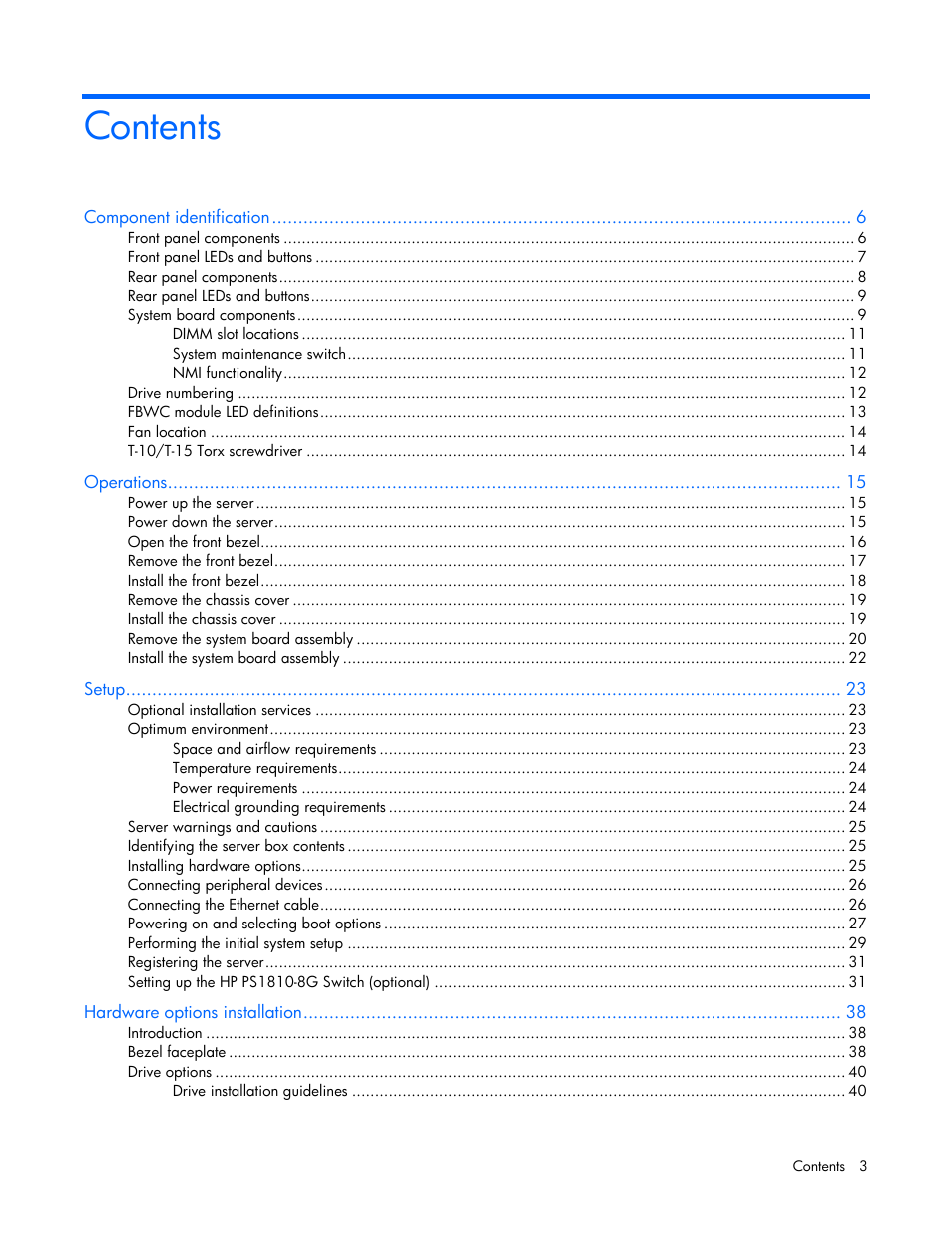 HP ProLiant MicroServer Gen8 User Manual | Page 3 / 95