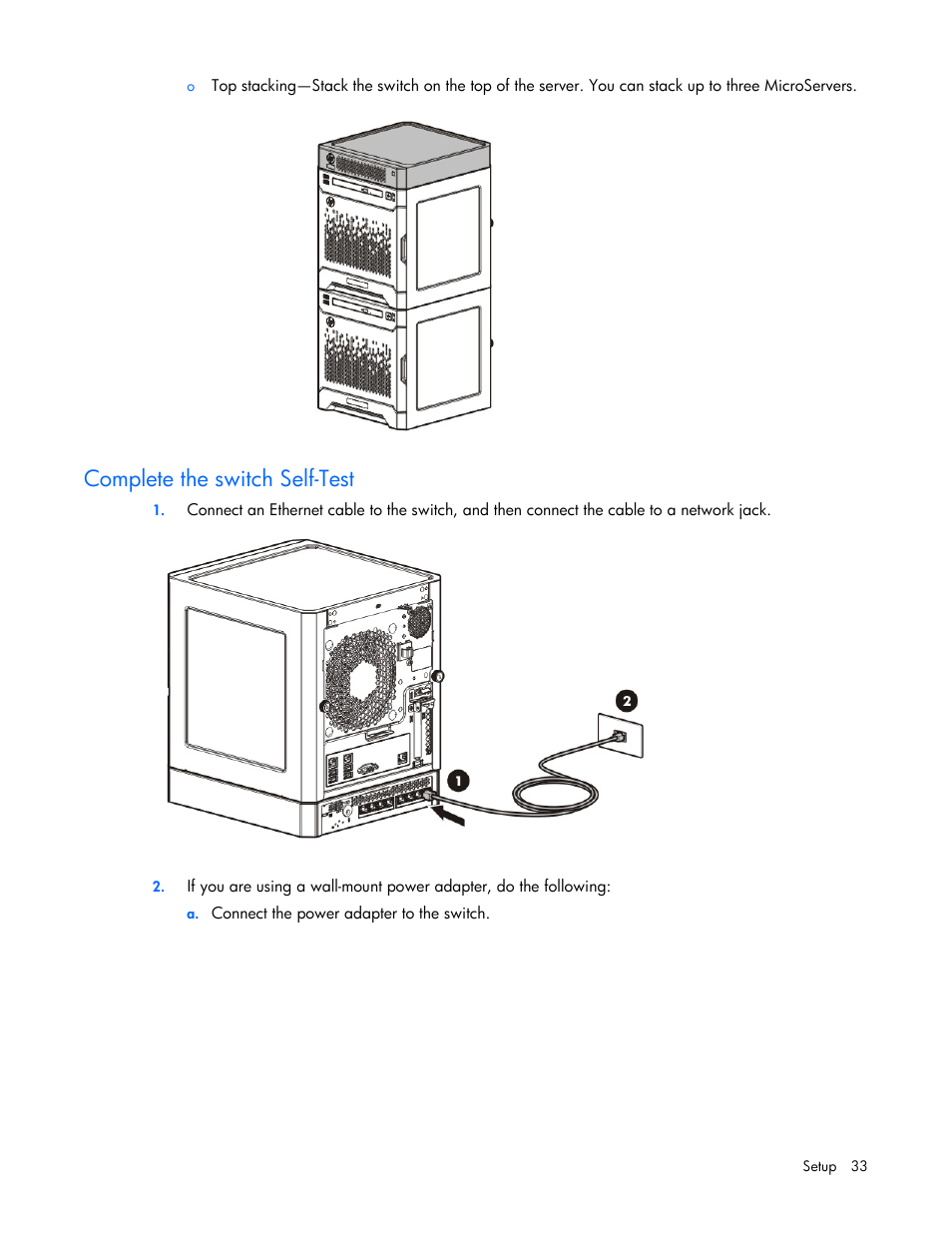 Complete the switch self-test | HP ProLiant MicroServer Gen8 User Manual | Page 33 / 95