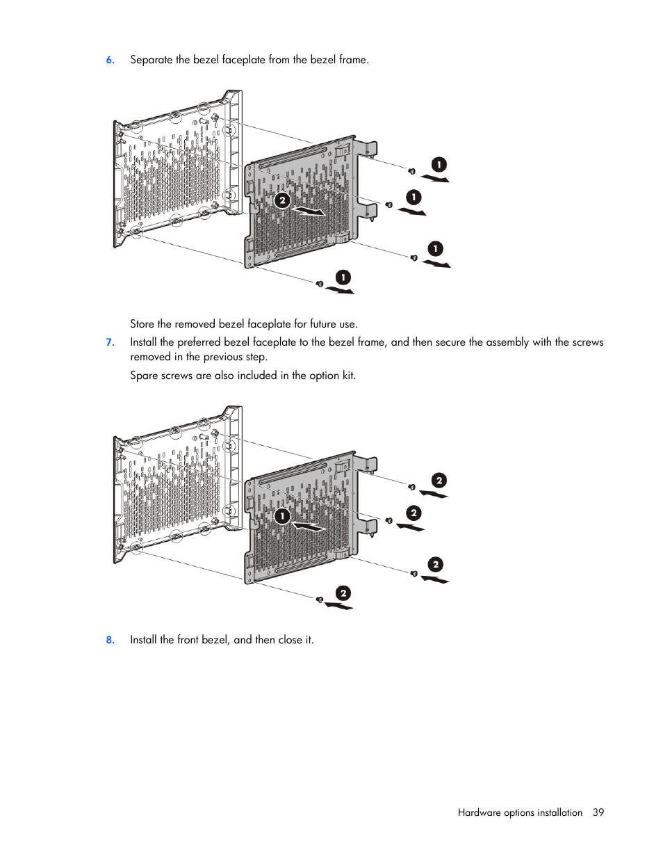 HP ProLiant MicroServer Gen8 User Manual | Page 39 / 95