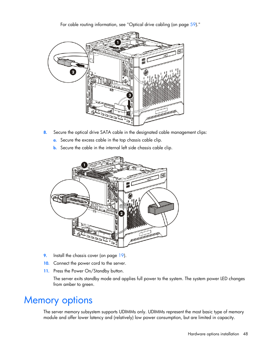 Memory options | HP ProLiant MicroServer Gen8 User Manual | Page 48 / 95