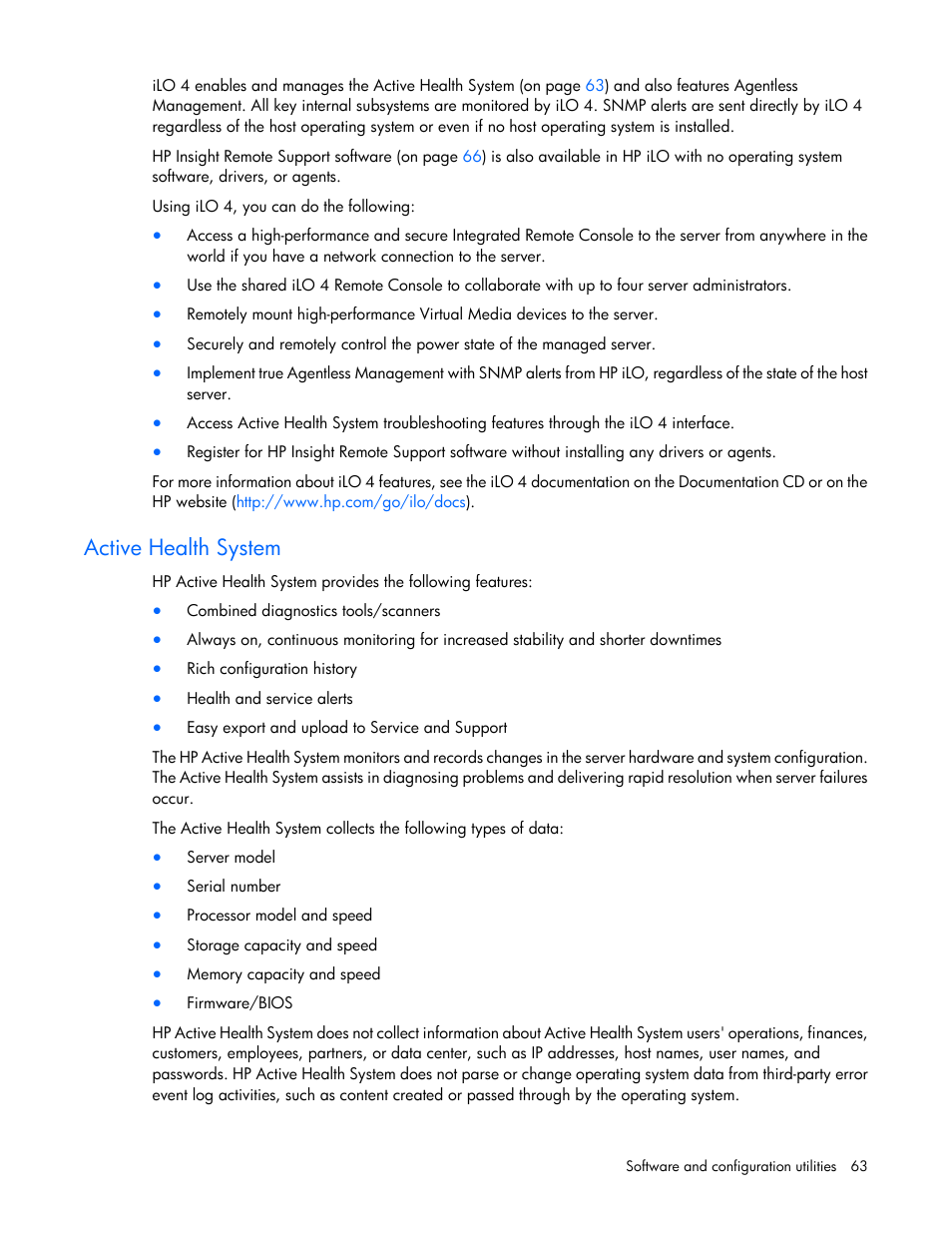 Active health system | HP ProLiant MicroServer Gen8 User Manual | Page 63 / 95