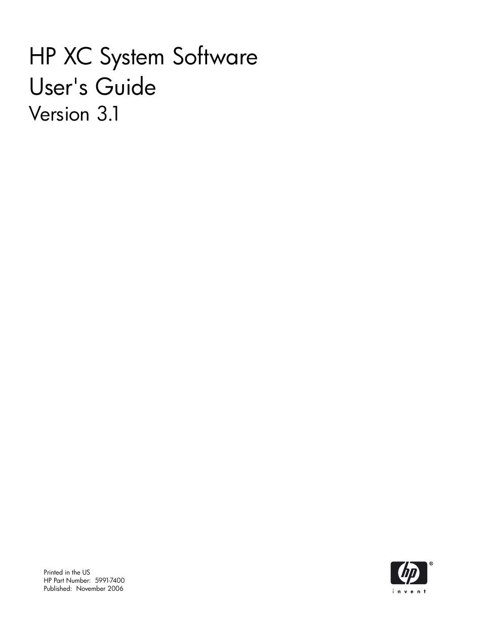 HP XC System 3.x Software User Manual | 133 pages