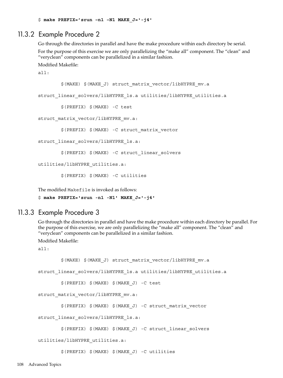 2 example procedure 2, 3 example procedure 3, 2 example procedure 2 11.3.3 example procedure 3 | Example procedure 2, Example procedure 3 | HP XC System 3.x Software User Manual | Page 108 / 133