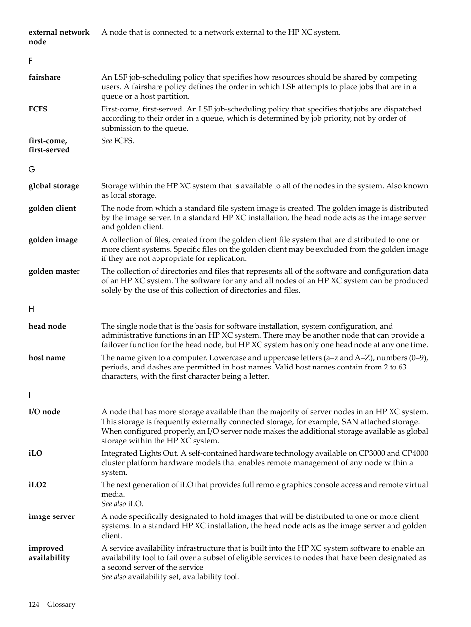 Host name | HP XC System 3.x Software User Manual | Page 124 / 133