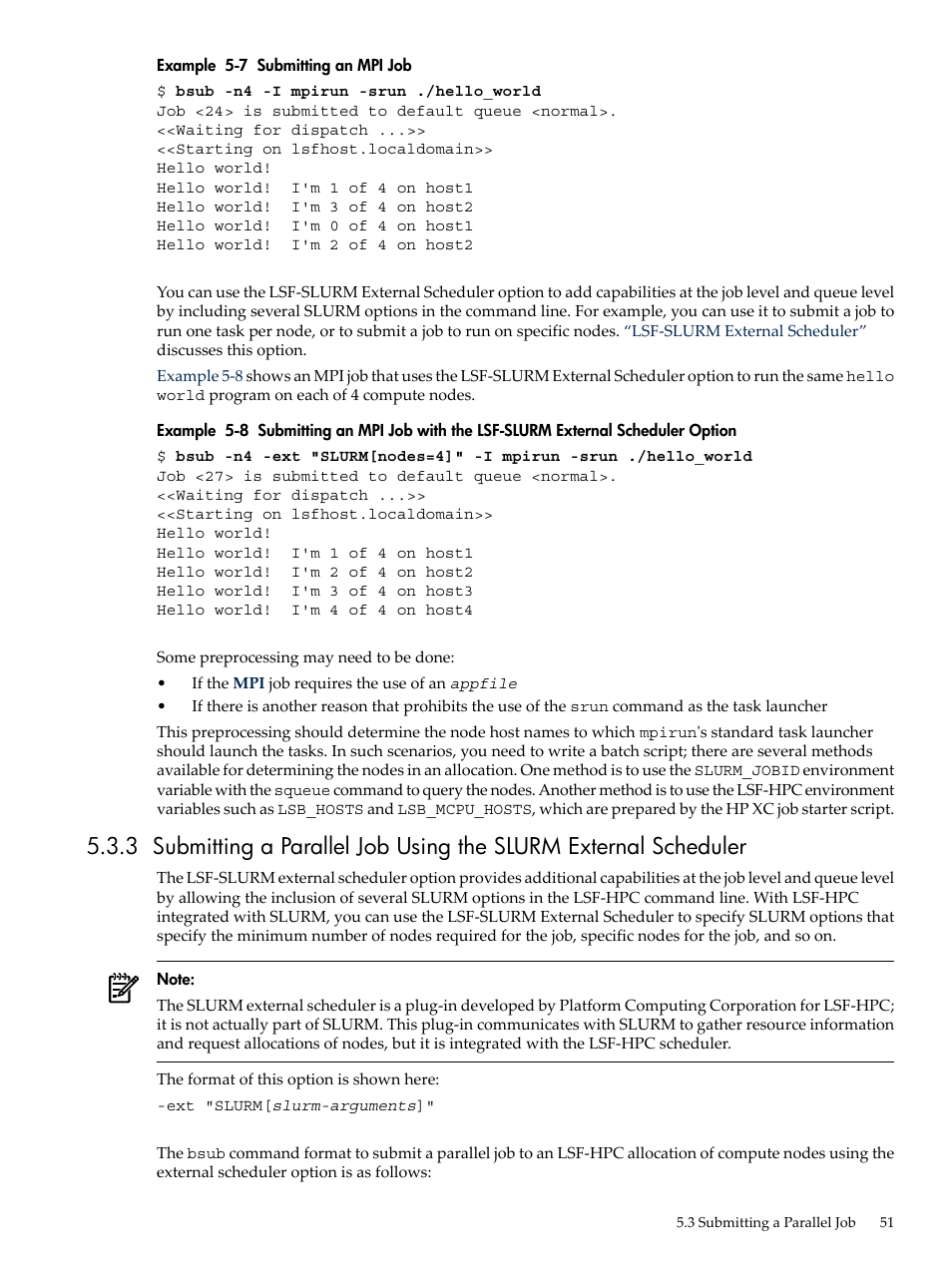 Example 5-7 | HP XC System 3.x Software User Manual | Page 51 / 133