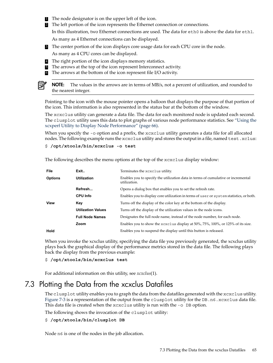 3 plotting the data from the xcxclus datafiles | HP XC System 3.x Software User Manual | Page 65 / 133