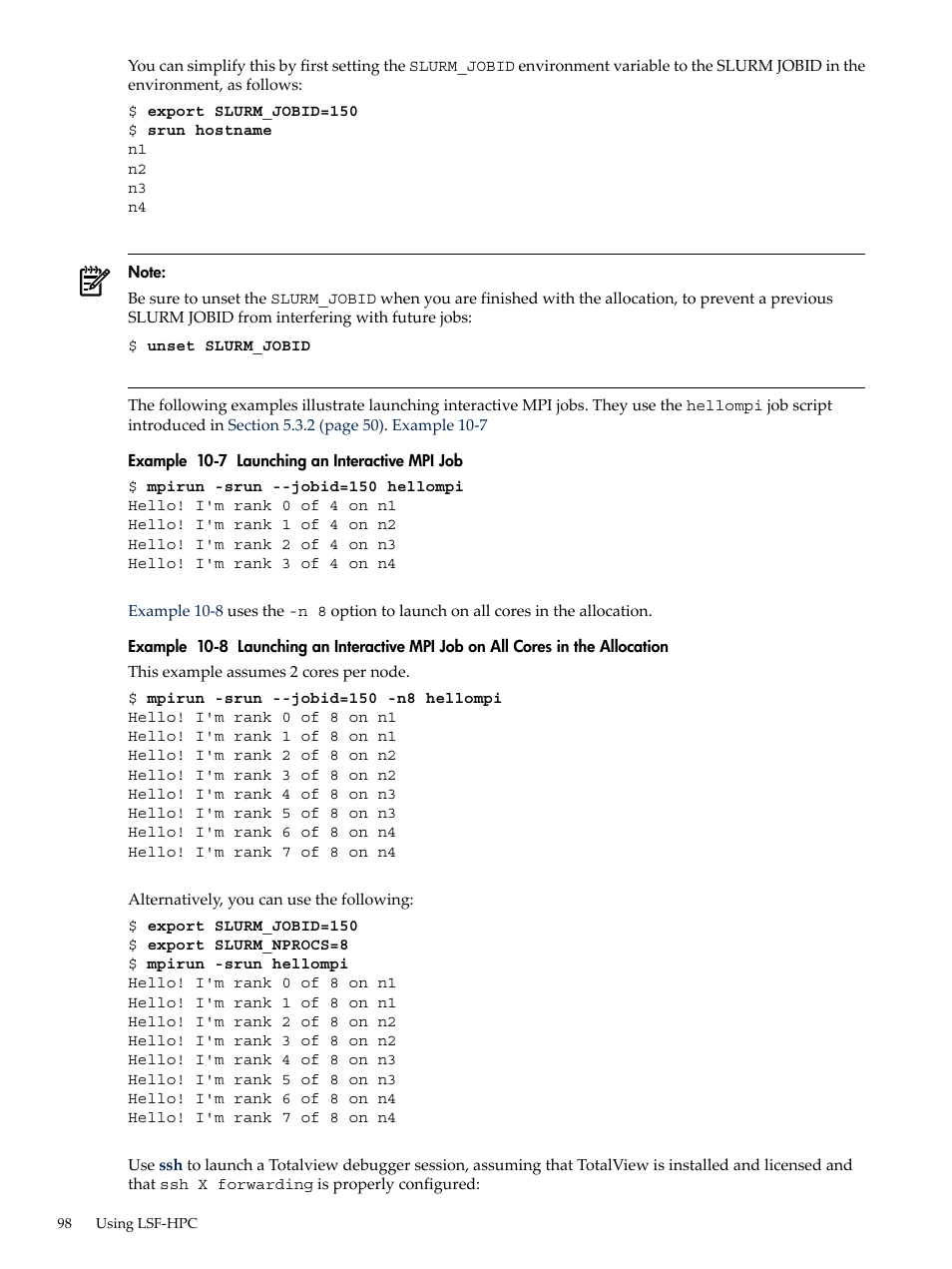 HP XC System 3.x Software User Manual | Page 98 / 133