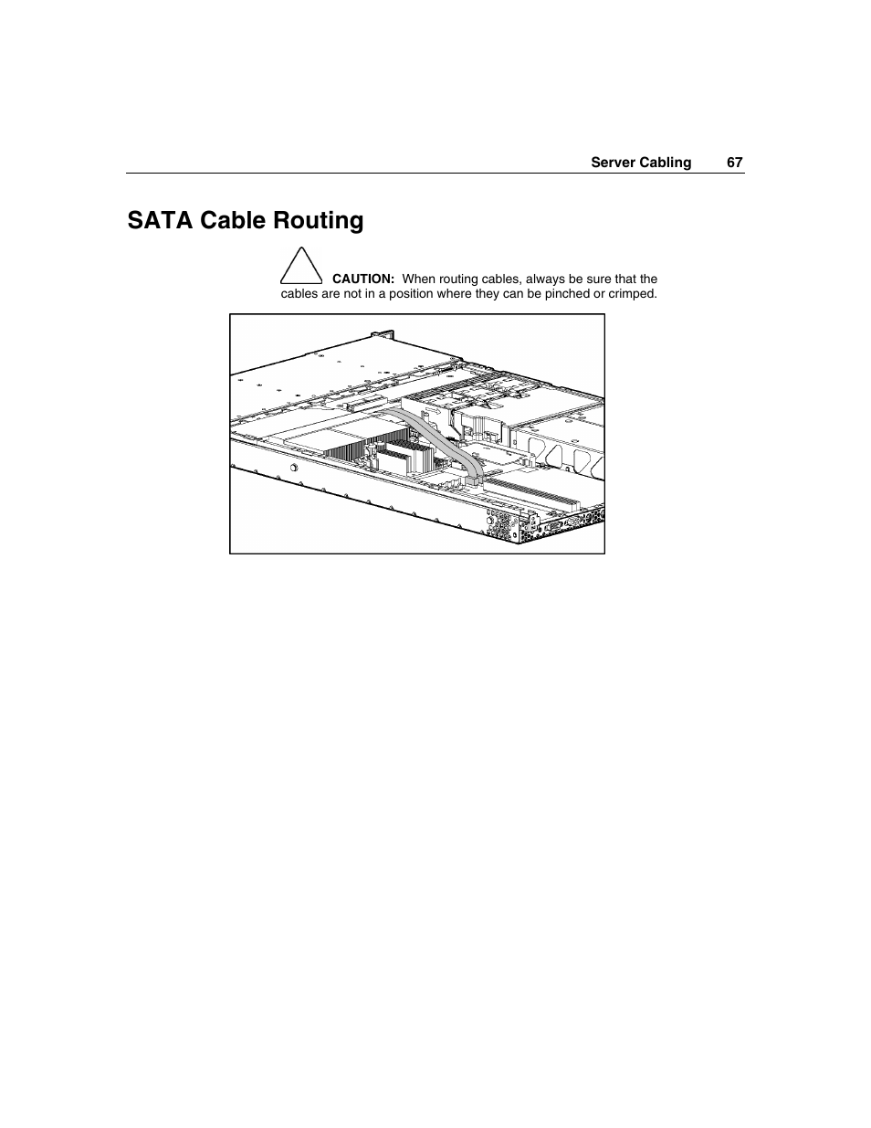 Sata cable routing | HP ProLiant DL360 G4p Server User Manual | Page 67 / 140