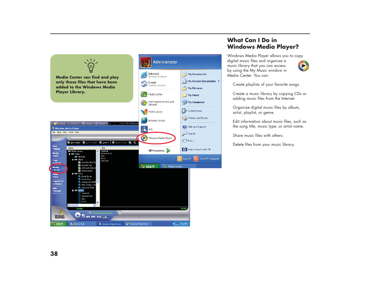 HP Media Center m270 Desktop PC User Manual | Page 42 / 86