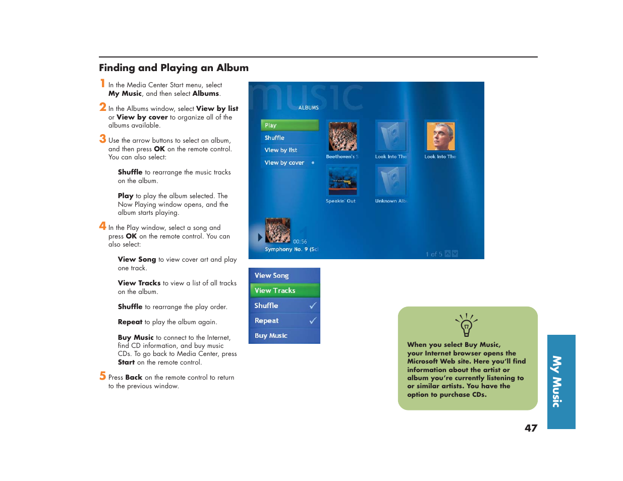 My music | HP Media Center m270 Desktop PC User Manual | Page 51 / 86