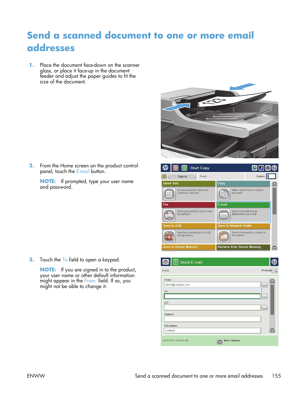 HP LaserJet Enterprise 500 Color MFP M575 User Manual | Page 169 / 308