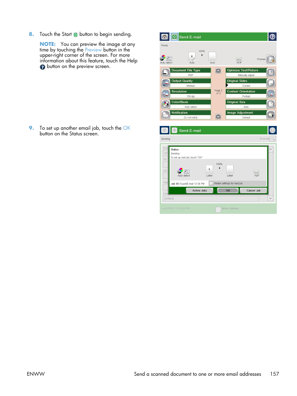 HP LaserJet Enterprise 500 Color MFP M575 User Manual | Page 171 / 308