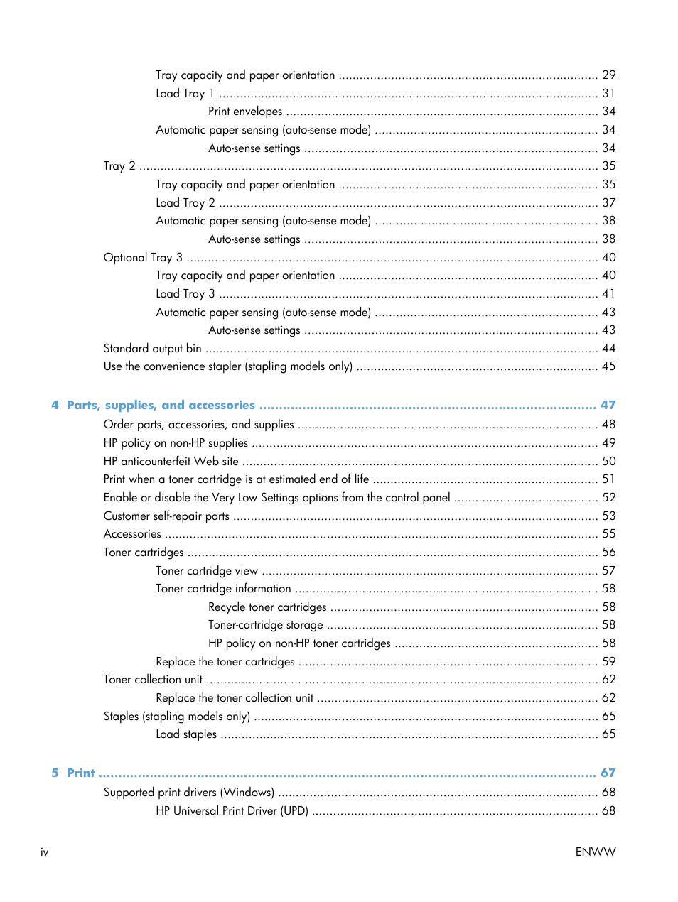 HP LaserJet Enterprise 500 Color MFP M575 User Manual | Page 6 / 308