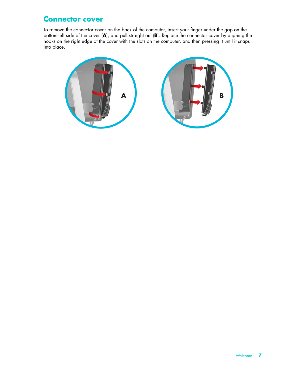 Connector cover | HP TouchSmart 9100 All-in-One-PC User Manual | Page 13 / 72