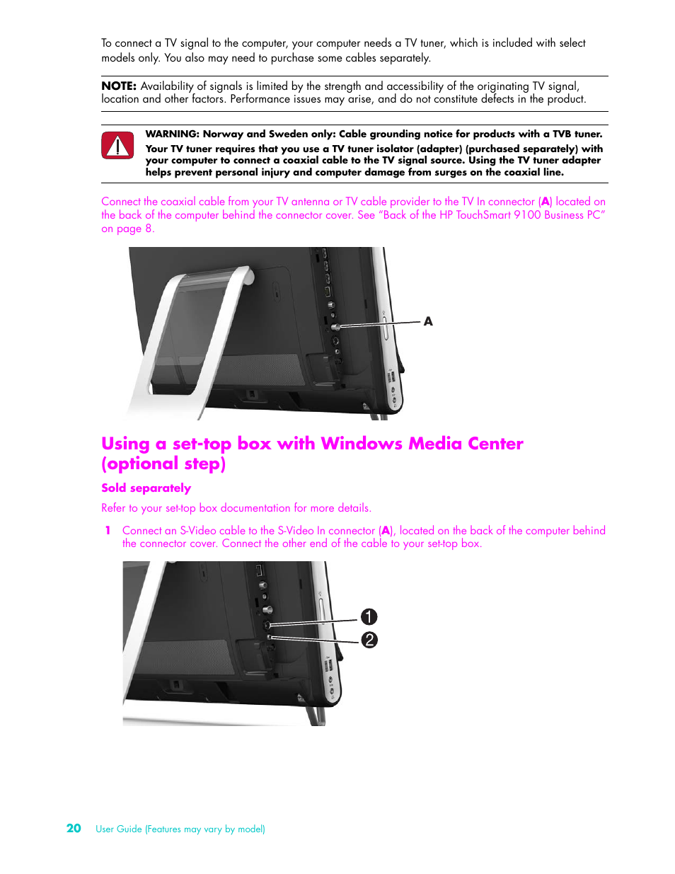 HP TouchSmart 9100 All-in-One-PC User Manual | Page 26 / 72