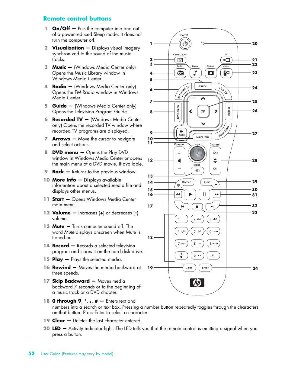 HP TouchSmart 9100 All-in-One-PC User Manual | Page 58 / 72