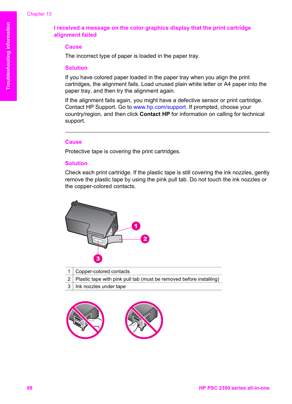 HP PSC 2350 All-in-One Printer User Manual | Page 101 / 136