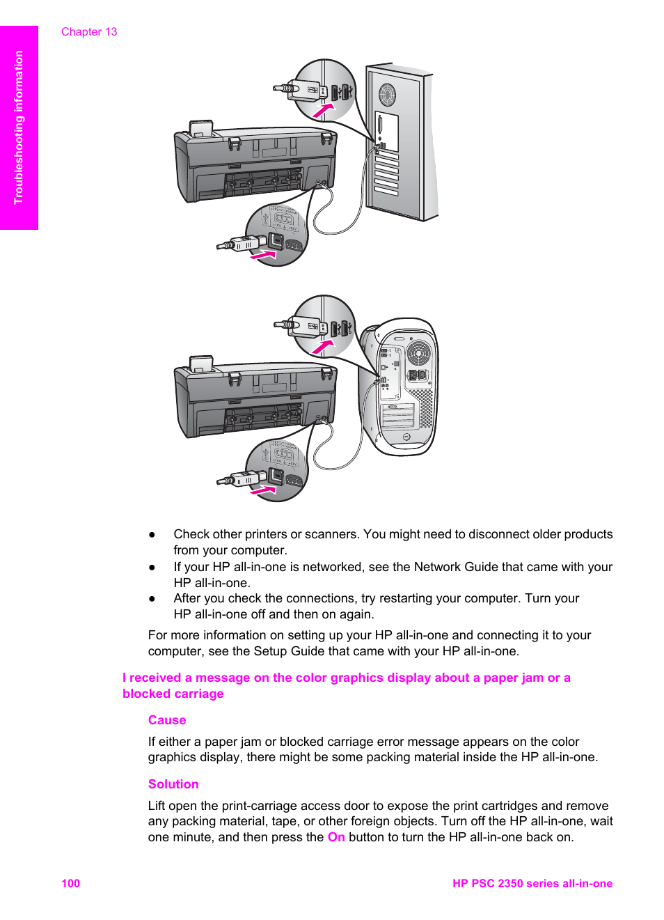 HP PSC 2350 All-in-One Printer User Manual | Page 103 / 136