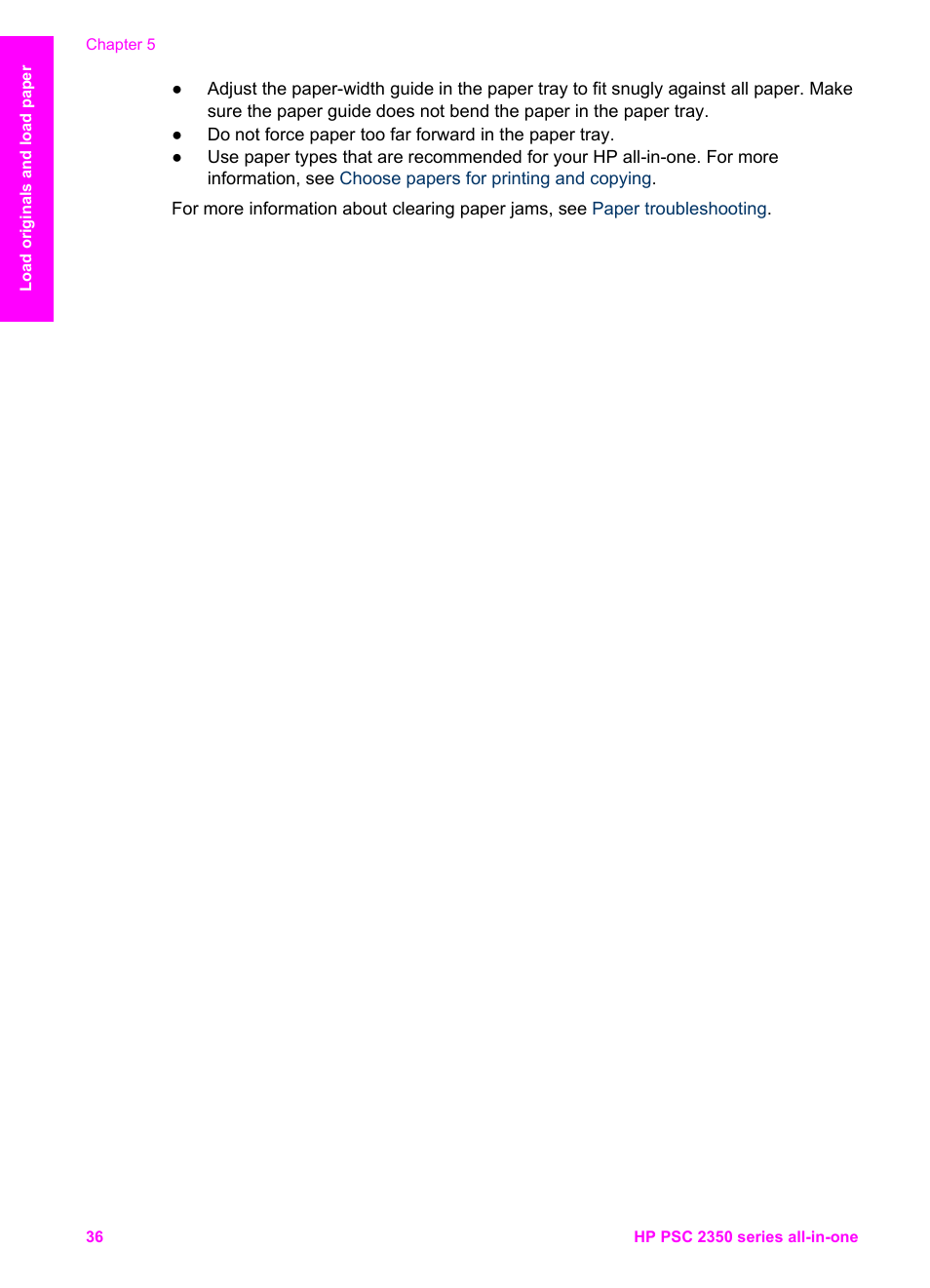 HP PSC 2350 All-in-One Printer User Manual | Page 39 / 136