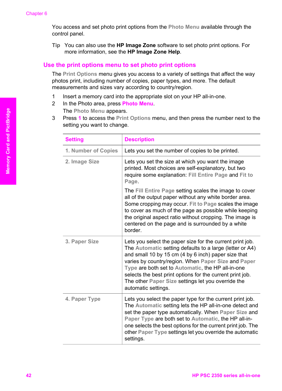 HP PSC 2350 All-in-One Printer User Manual | Page 45 / 136