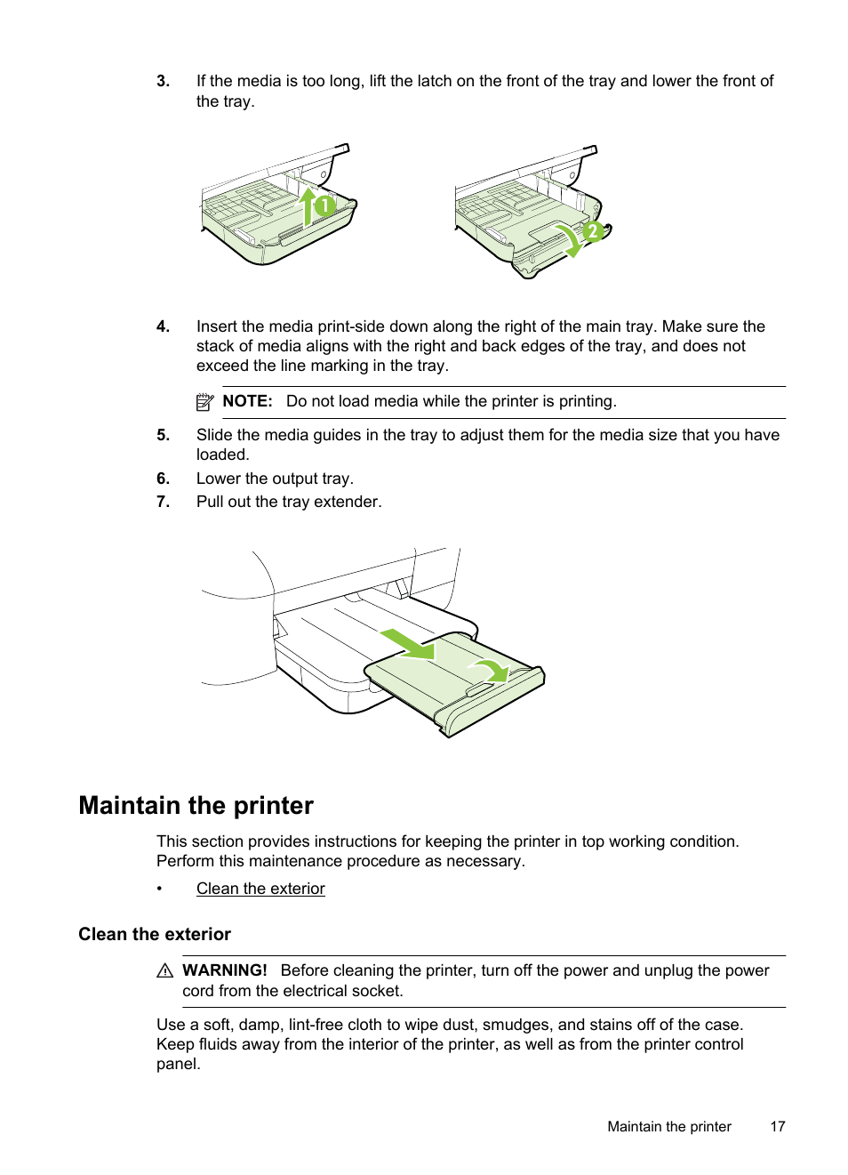 Maintain the printer, Clean the exterior | HP Officejet 6100 User Manual | Page 21 / 138