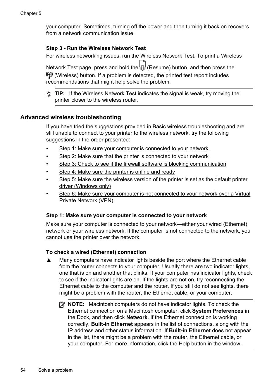 Advanced wireless troubleshooting | HP Officejet 6100 User Manual | Page 58 / 138