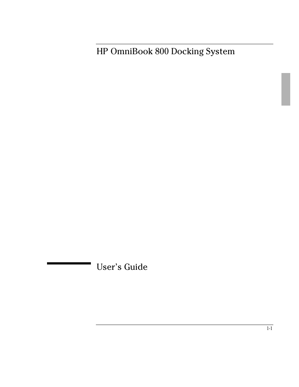 HP OmniBook 800 Notebook PC User Manual | 44 pages