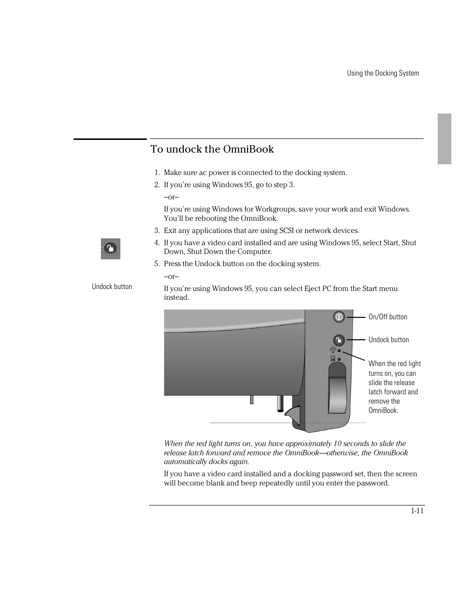 HP OmniBook 800 Notebook PC User Manual | Page 11 / 44