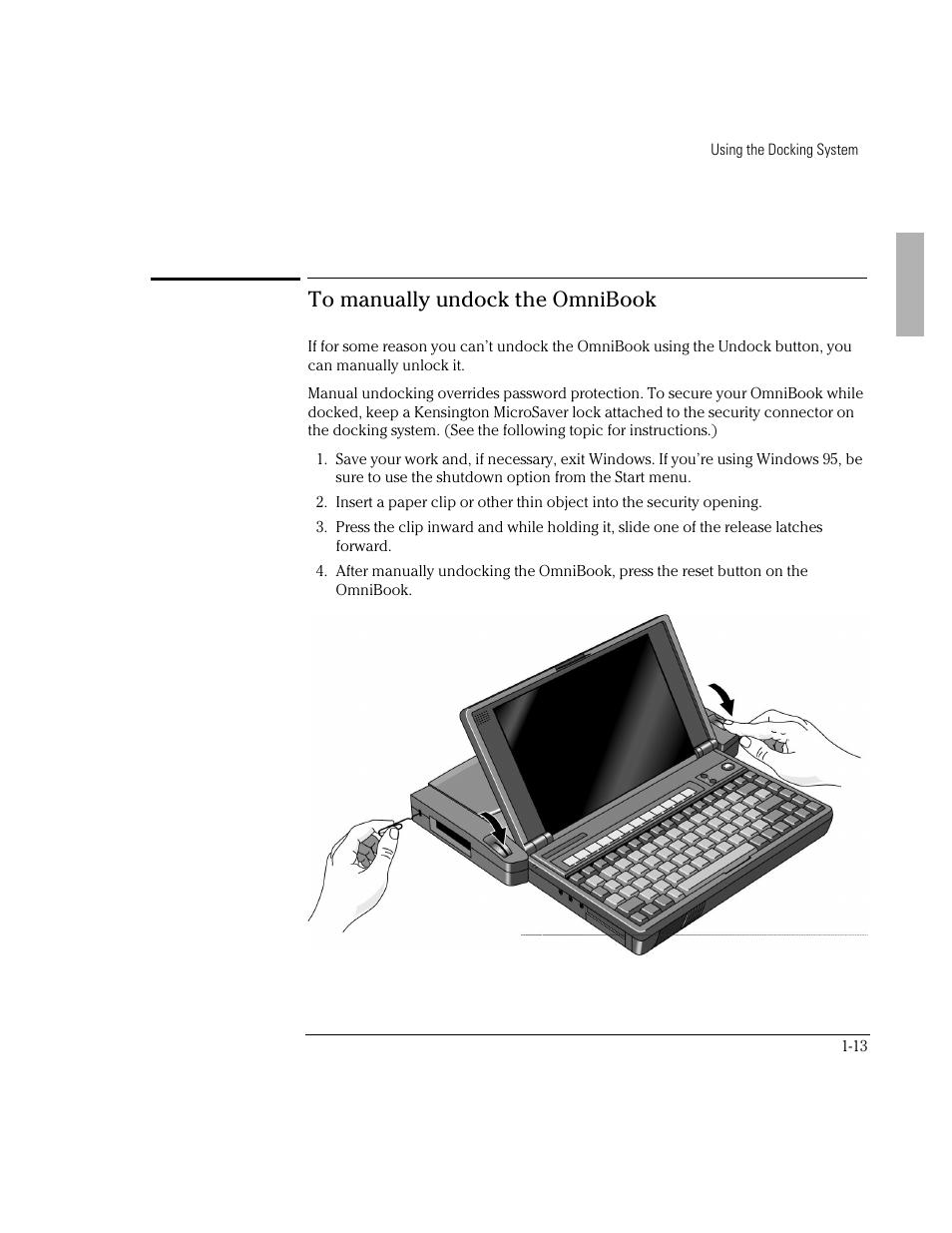 HP OmniBook 800 Notebook PC User Manual | Page 13 / 44