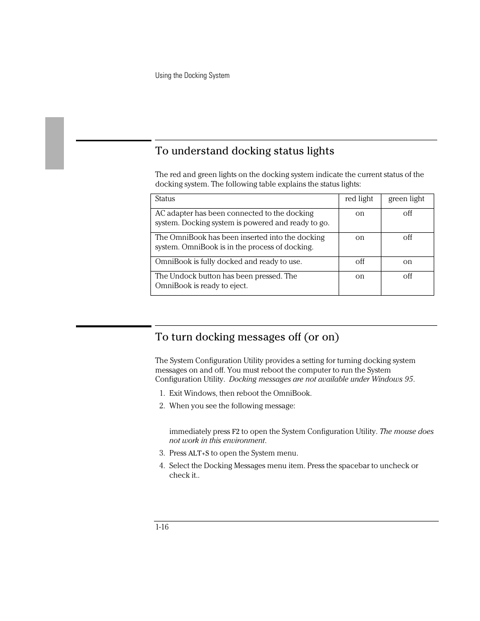 HP OmniBook 800 Notebook PC User Manual | Page 16 / 44