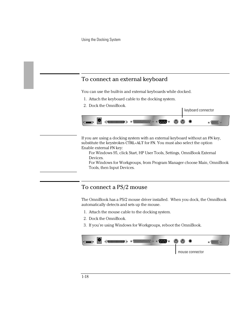 HP OmniBook 800 Notebook PC User Manual | Page 18 / 44