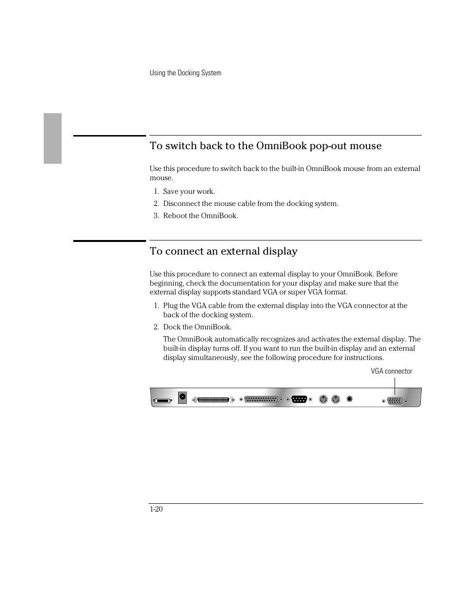 HP OmniBook 800 Notebook PC User Manual | Page 20 / 44