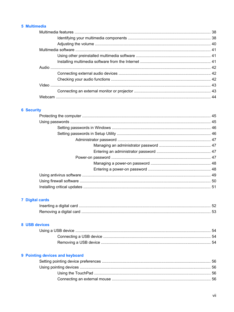 HP Compaq Mini 110c-1150EB PC User Manual | Page 7 / 89