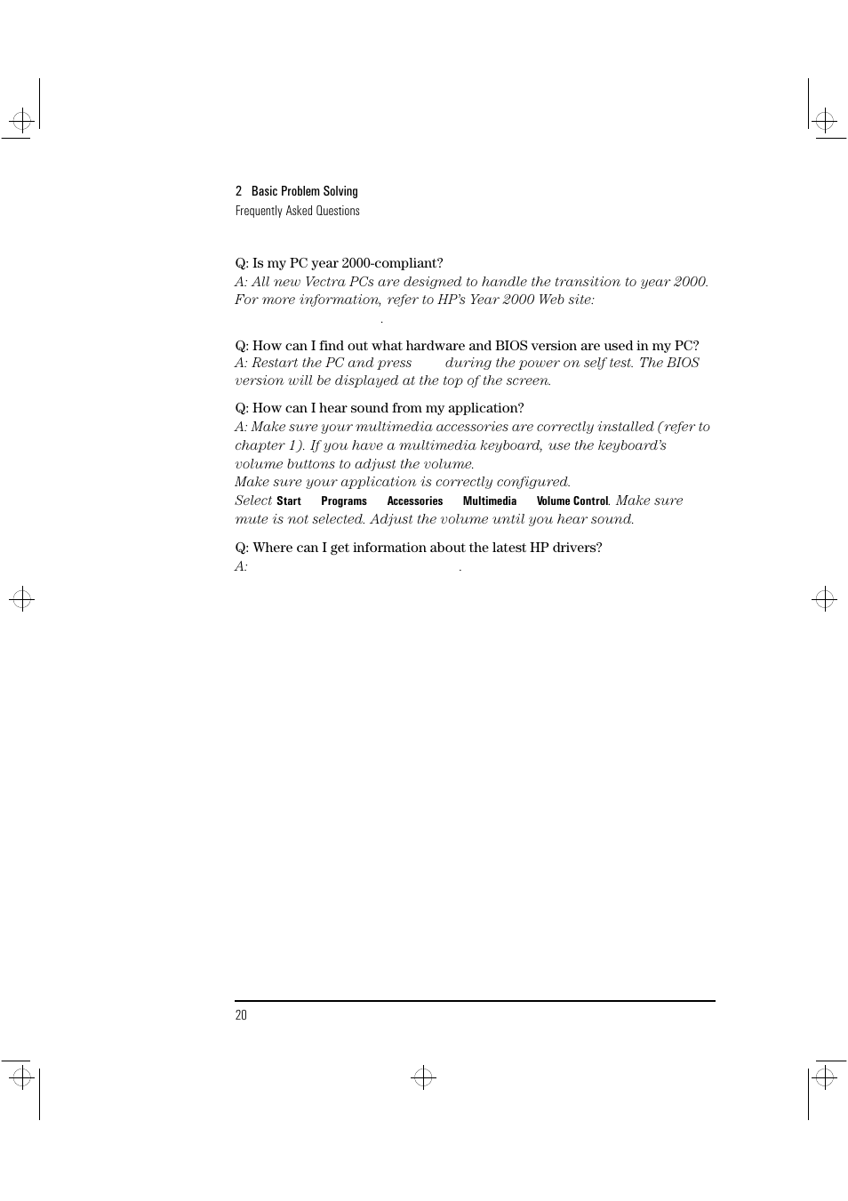 HP Vectra VLi8 User Manual | Page 24 / 78