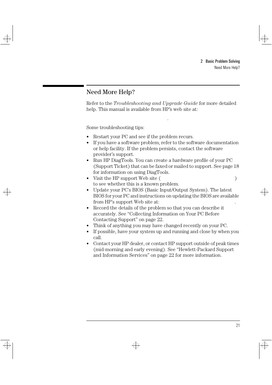 Need more help | HP Vectra VLi8 User Manual | Page 25 / 78