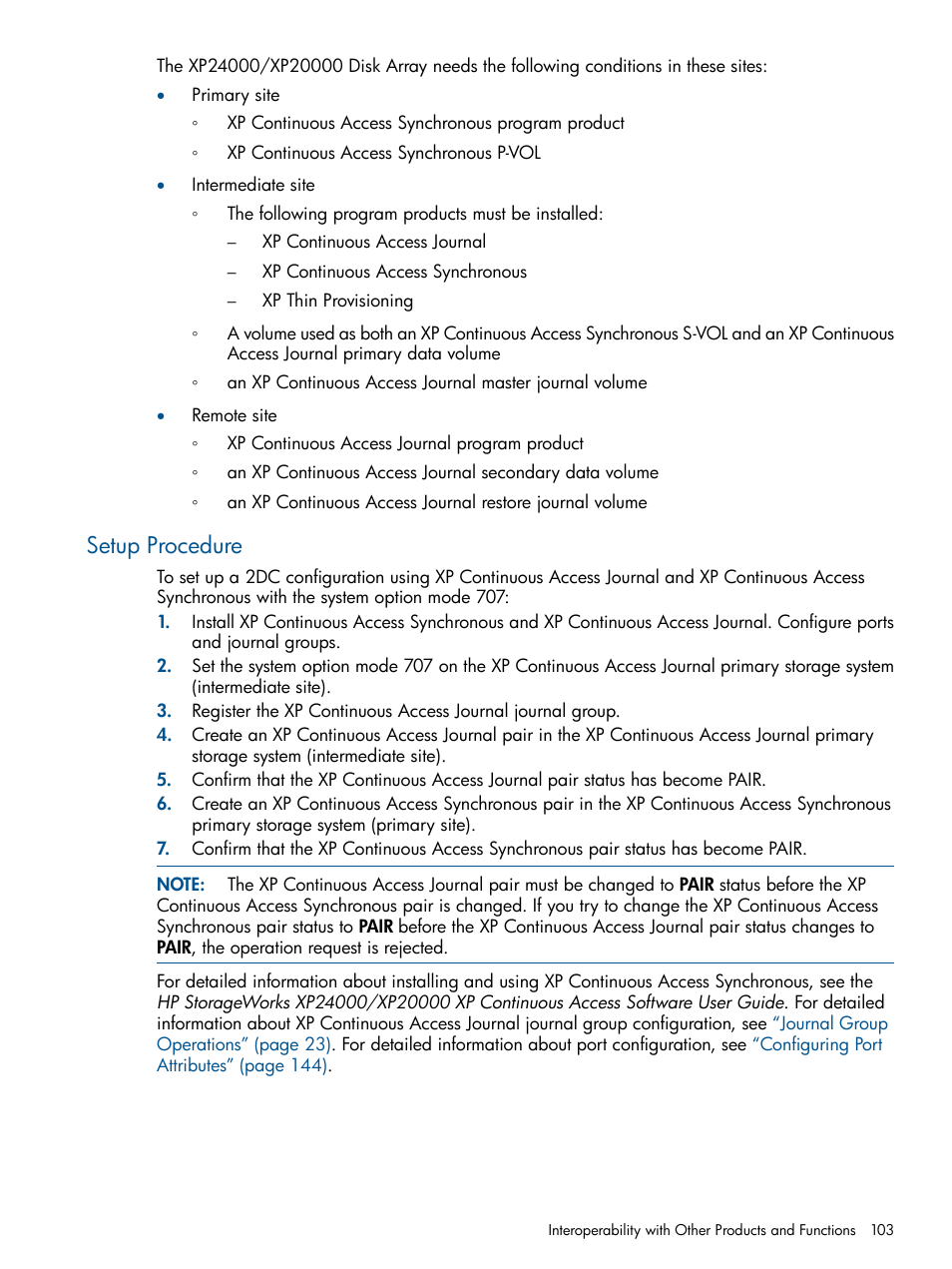 Setup procedure | HP StorageWorks XP Remote Web Console Software User Manual | Page 103 / 245