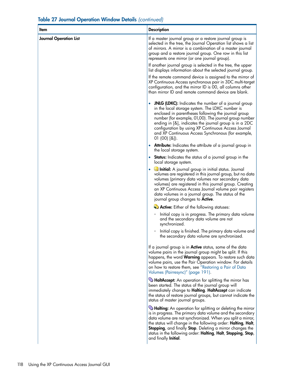 HP StorageWorks XP Remote Web Console Software User Manual | Page 118 / 245