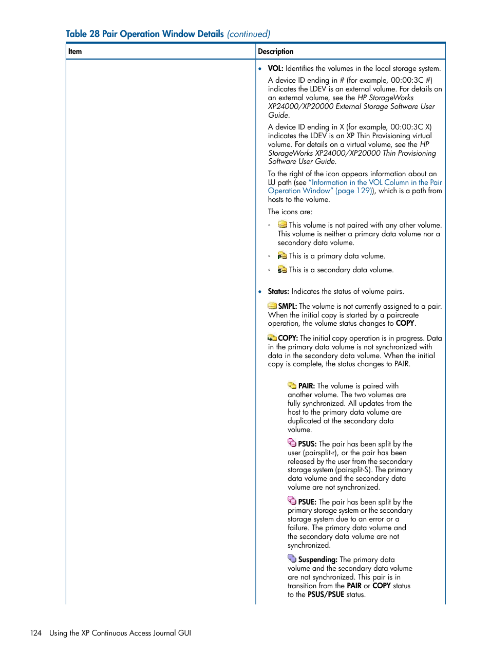 HP StorageWorks XP Remote Web Console Software User Manual | Page 124 / 245