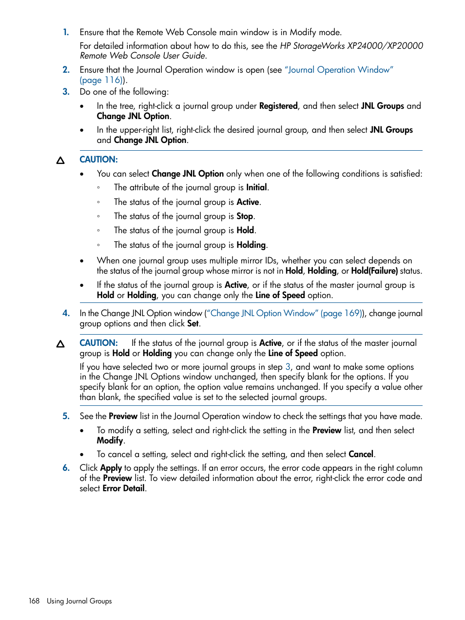 HP StorageWorks XP Remote Web Console Software User Manual | Page 168 / 245