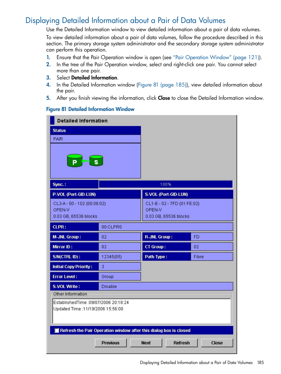 HP StorageWorks XP Remote Web Console Software User Manual | Page 185 / 245