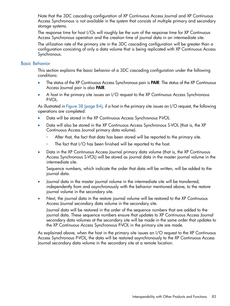 Basic behavior | HP StorageWorks XP Remote Web Console Software User Manual | Page 83 / 245